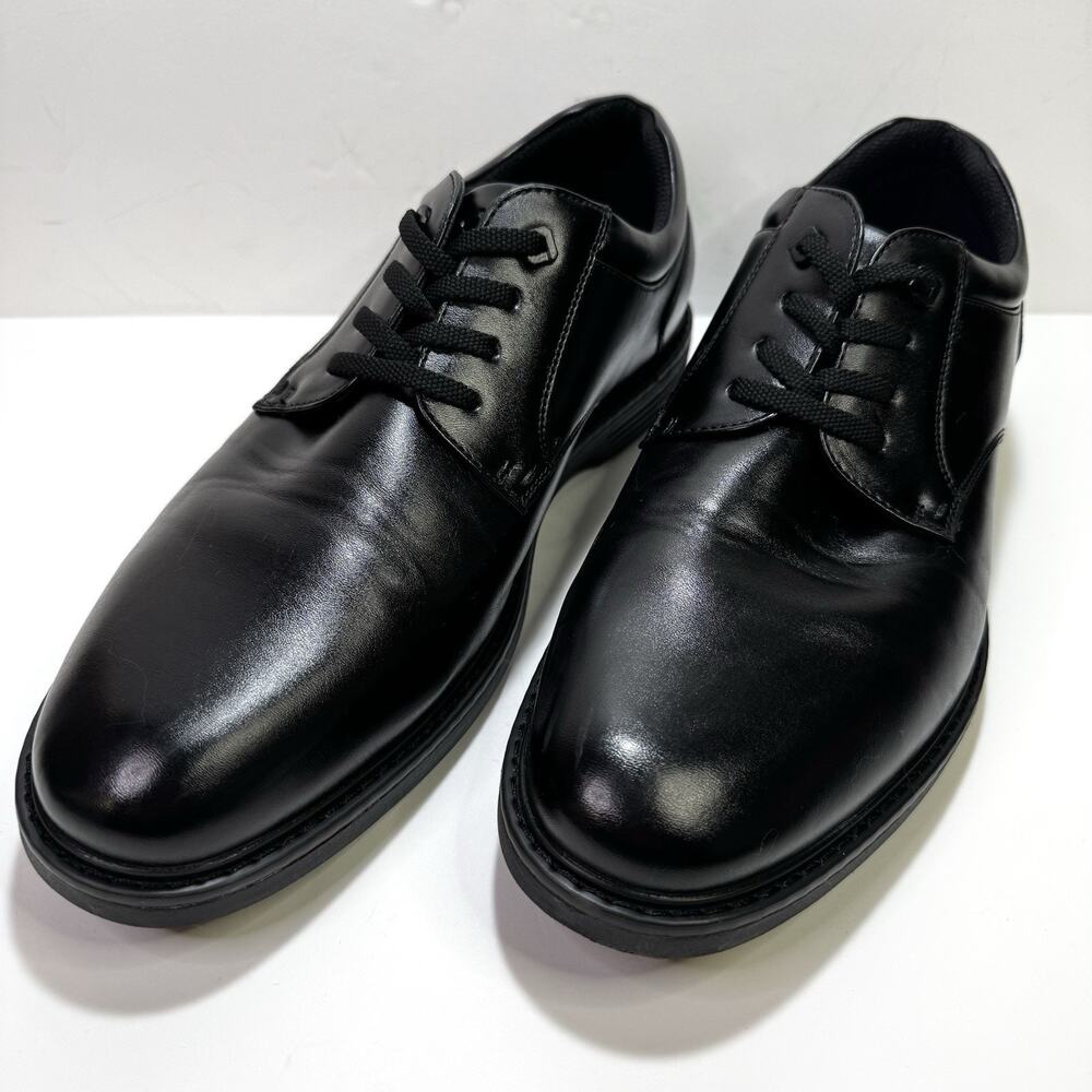 Nunn Bush Work Black Dress Shoes Men’s 12 Slip Resistant Memory Foam Comfort New